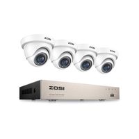 ZOSI 1080p Caméra Surveillance Extérieur et H.265+ DVR 8CH 5MP Lite Détection de Mouvement Alerte par Email Accès à distance