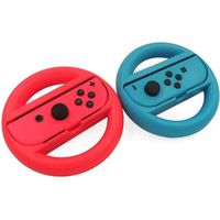 2PCS Volant Joy-Con pour Nintendo Switch Volant Switch Manette Pour Mario Kart (Rouge et Bleu)