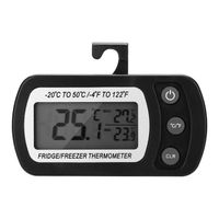 Thermomètre digital LCD avec réfrigérateur réglable noir grand réfrigérateur LCD de cuisine -SWT