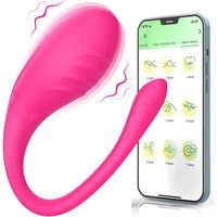 Pink Mini Vibromasseurs Oeuf Feminin Telecommande à Distance Bluetooth, Puissant Sex Toýs Femme Oeuf Vibrant Connecté Telephone San