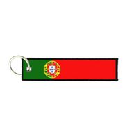 Port cles clef cle homme femme tissu brode imprime drapeau portugal portugais