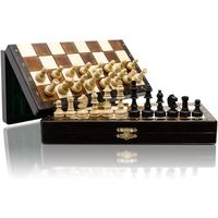 Magnifique jeu d'échecs en bois MAGNÉTIQUE, jeu d'échecs avec figurines aimantées, jeu classique artisanal… (moyen 28cm)