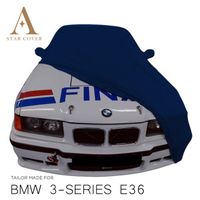 BMW 3-SERIES E36 BÂCHE DE PROTECTION INTÉRIEUR AVEC POCHES RÉTROVISEURS LE MANS BLEU  COUVERTURE DE VOITURE