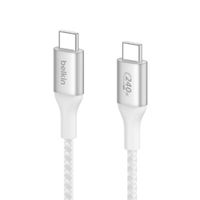 Belkin Câble USB-C vers USB-C 240W - renforcé (blanc) - 2 m - Câble de rechargement et de synchronisation à gaine tressée 2 m USB-C