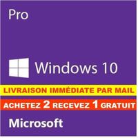 Windows 10 Pro Professionnel 32/64 bit Clé d'activation Originale - Rapide - Version téléchargeable