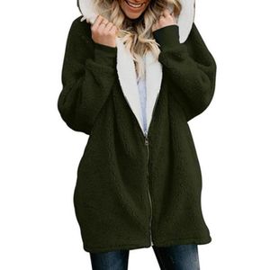 manteau bouclette femme vert