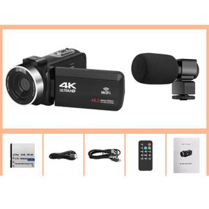 CAMÉSCOPE NUMÉRIQUE Lot1-Caméra vidéo numérique HD 4K avec WiFi, stati