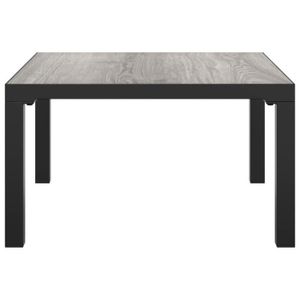 TABLE BASSE JARDIN  Akozon Table basse de jardin gris 55x55x31 cm DPC et acier - 7891463360946