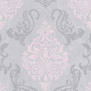 3,28 €//1qm Baroque Nappes Papier Peint Gris Foncé Blanc Paillettes Timeless 10070-34