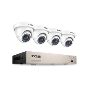 CAMÉRA DE SURVEILLANCE ZOSI 1080p Caméra Surveillance Extérieur et H.265+ DVR 8CH 5MP Lite Détection de Mouvement Alerte par Email Accès à distance
