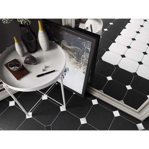 Octagon Negro Mate Carrelage 20x20 Cm Octogonal Noir Mate 20 X