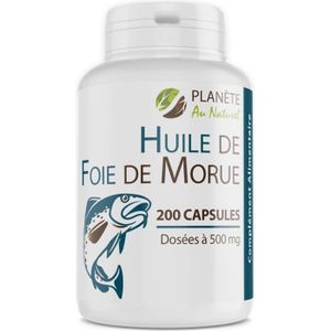 COMPLEMENTS ALIMENTAIRES - VIEILLISSEMENT Huile de Foie de Morue - 500 mg - 200 capsules …