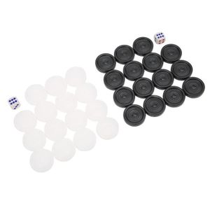 JEU SOCIÉTÉ - PLATEAU Backgammon Checkers Chips Pieces Set Set de dames 