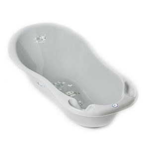 BAIGNOIRE  Baignoire bébé thermomètre Gris Owls 102 cm - MON MOBILIER DESIGN - Ergonomique - Mixte - Naissance