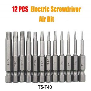 10Pk TORX CRV embouts de Tournevis T6 Chrome Vanadium 1//4/" Hex Drive Drive À faire soi-même