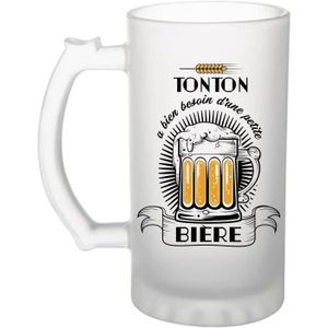 Verre à bière - Cidre Planetee Chope de bière - Tonton a besoin d'une bi