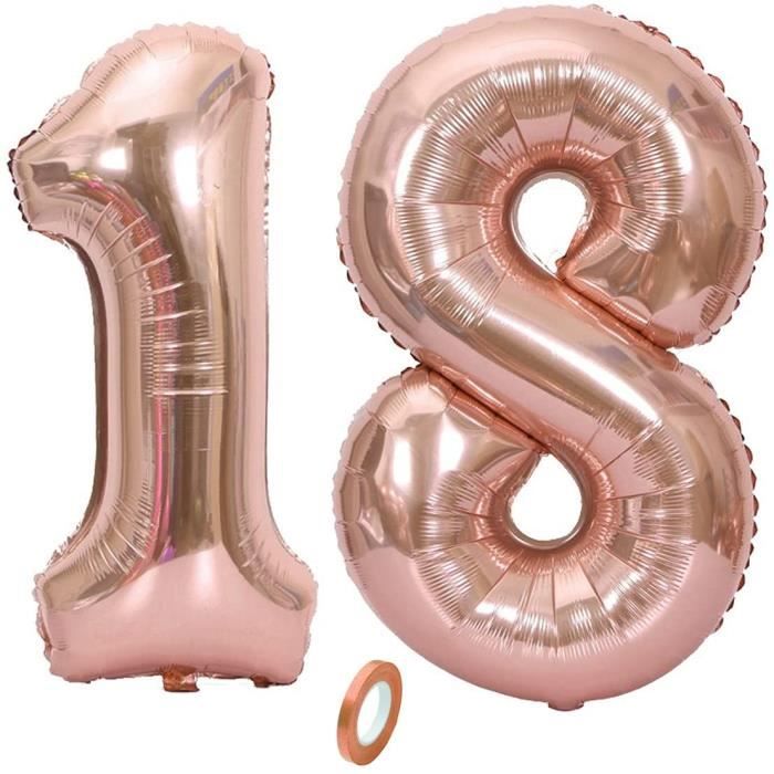 Ballon géant anniversaire or chiffre 2 (x1) REF/BA3012