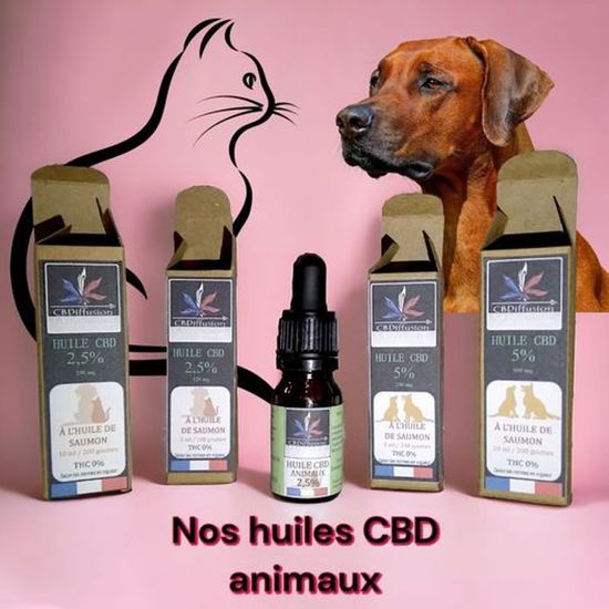 Huile C.B.D animaux 250mg - Base saumon - 10ml - QUALITE PREMIUM ...