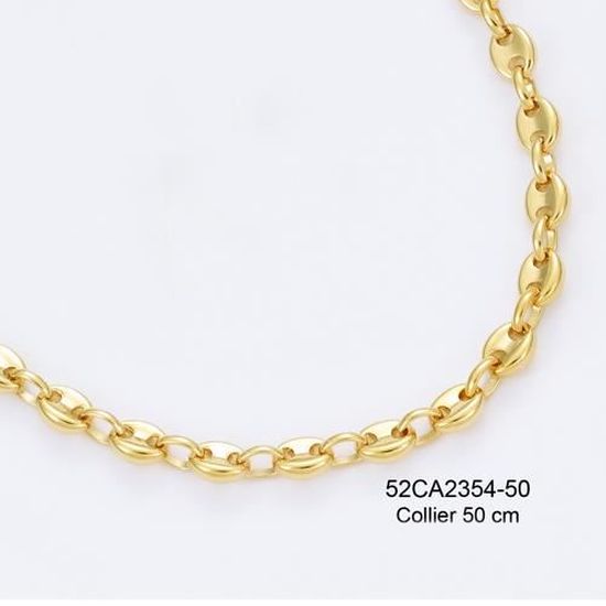 Chaîne Maille Café Plaqué Or Longueur 50cm - Vintage, Unisexe, Neuf