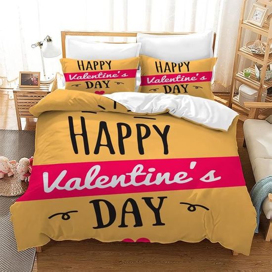 FRECASA Blackpink Parure De Lit 3 Pièces En Microfibre Avec Housse De