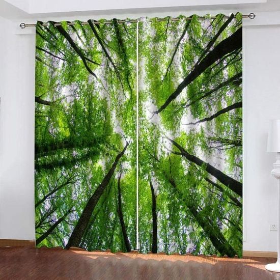 ELGISI Lot De 2 Rideau Occultant À Oeillets - Rideaux Pour Petites Fenêtres - Rideaux Thermiques Isolants Anti Froid Rideaux - 3D Impression Art Doré Pour Chambre 220X210Cm(L X H