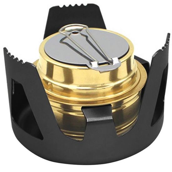 Réchaud à alcool - Mini - Noir - Léger - Compact - Idéal pour camping