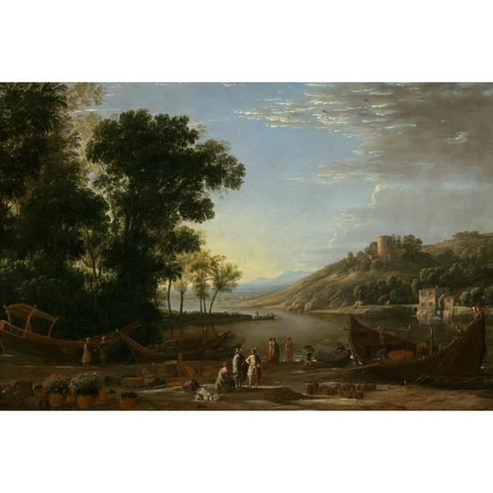 Tableau Toile "Paysage Avec Moutons" De Claude Lorrain - Prêt à Accrocher - Déco Salon