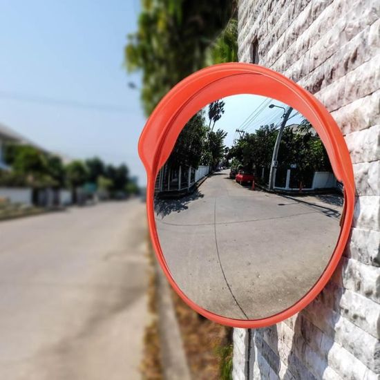 Miroir De Sécurité Routière Miroir De Circulation Rond Convexe Grand Angle 60 Cm - 23.6 Pouces