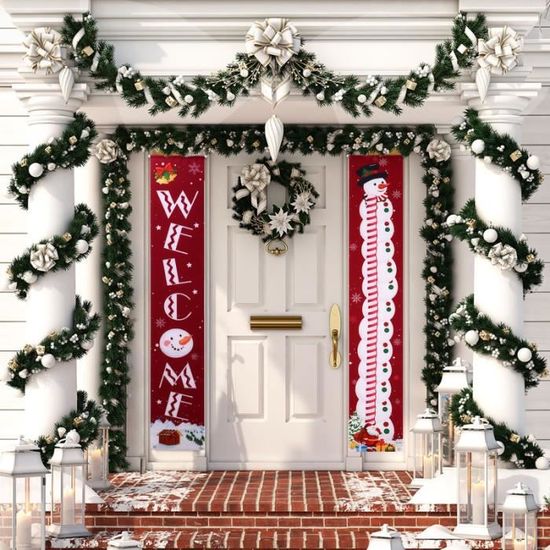1 paire de rideaux de porte décoratifs de Noël banderole - banniere - guirlande (hors noel) articles - decoration de fete
