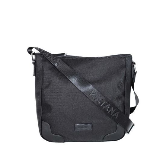 Grand Sac Bandoulière Mixte KATANA Toile & Cuir – Modèle 6505 – Solide & Élégant (4 Couleurs Disponibles)