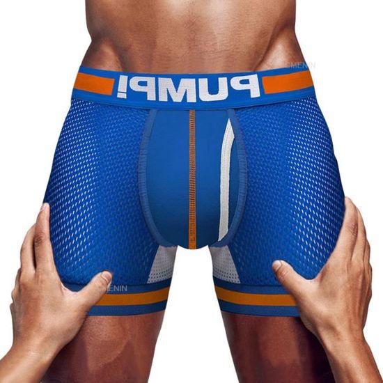 Boxer Long Homme Anti-frottement En Coton - Confort Sport, Absorption Transpiration - Taille élastique Ajustable