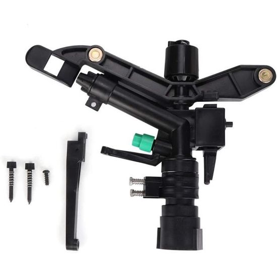 Arroseur Irrigation Bras Bascule Rotatif 360° - Adaptateur 1,5" à 1" (DN25), Plastique Résistant, Pour Jardin, Ferme, Pelouse