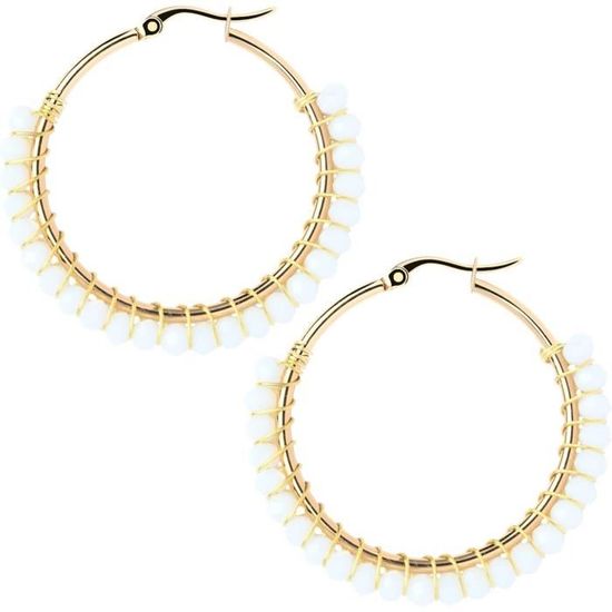 Boucles D’oreilles Créoles En Acier Inoxydable – Grands Cercles Tendance Pour Femme