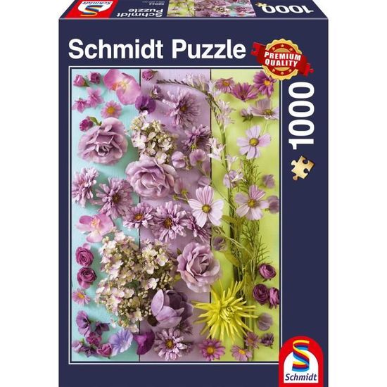 Puzzle - SCHMIDT SPIELE - Fleurs violettes - Paysage et nature - 1000 pièces - Adulte
