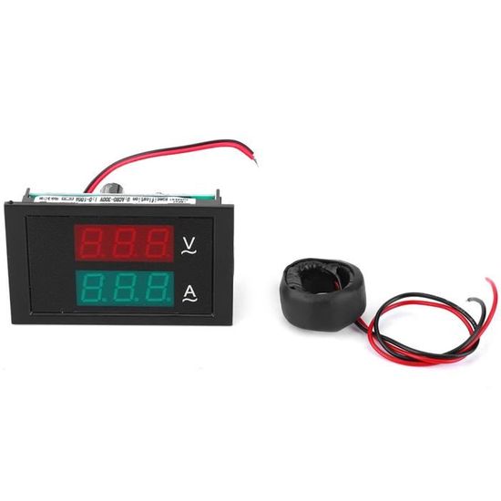 Shipenophy voltmètre AC Voltmètre ampèremètre AC 80V-300V 0-100A AC à  double affichage DL85-2042 bricolage (multimetre - Cdiscount Bricolage