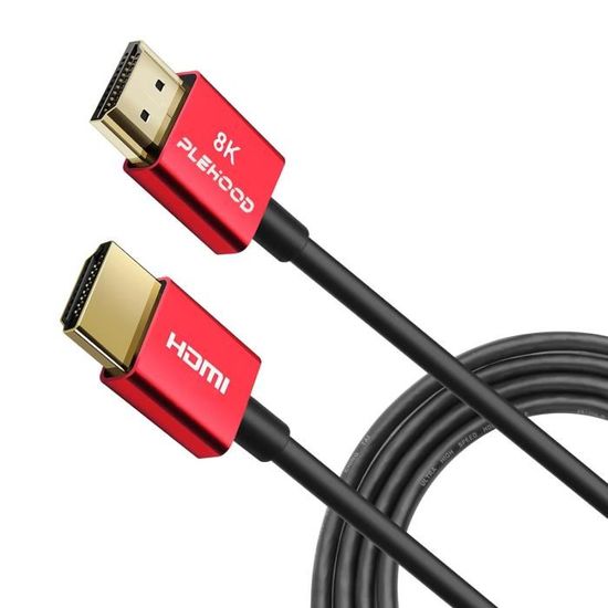 C&acirc;ble Hdmi 2.1 8K - Fin - Hdmi Vers Hdmi - 48 Gbit-S - Ultra Fin, 8K &Agrave;