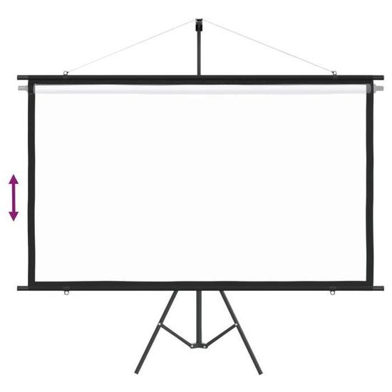 VEVOR Écran De Projection 80 Pouces (203 Cm) Avec Trépied – Portable, Infroissable, 160° Angle