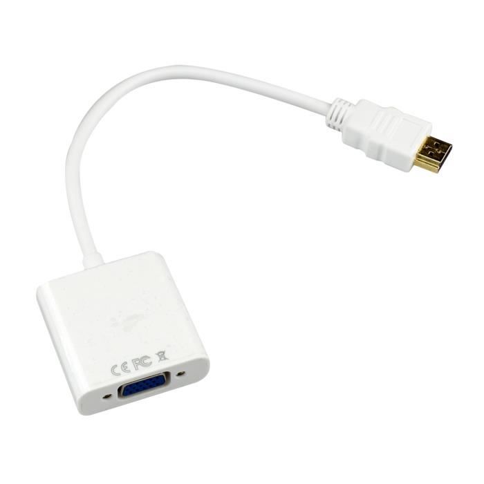 Tera Câble Adaptateur 1080P HDMI mâle vers VGA fem