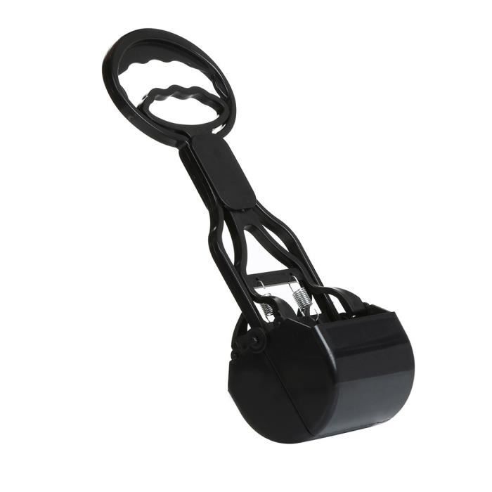 Chien Chat Pet Pooper Scooper Jaw Merde Scoop Clean Pick Up Waste Long Handle Noir WTX71120481BK