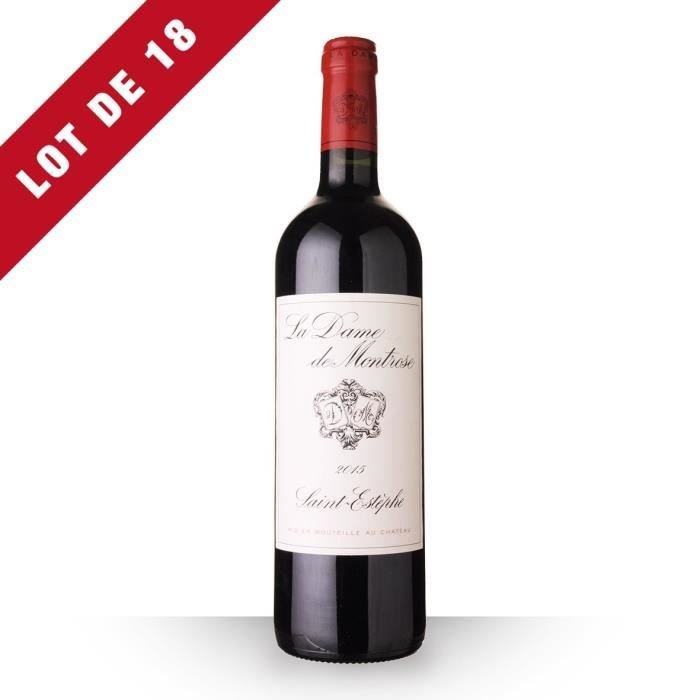 Lot de 18 - La Dame de Montrose 2015 AOC Saint-Estèphe - 18x75cl - Vin Rouge