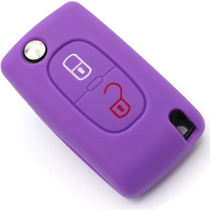pois cas clé pour 2 coque voiture silicone coque clé des plus belles-folia (violet)