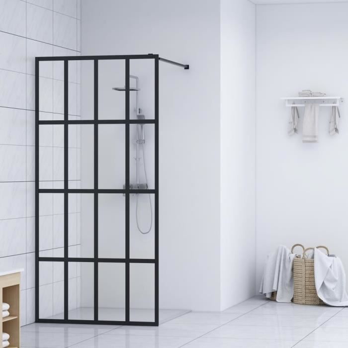 Écran de douche-Porte de douche paroi de baignoire Verre trempé 118x190 cm