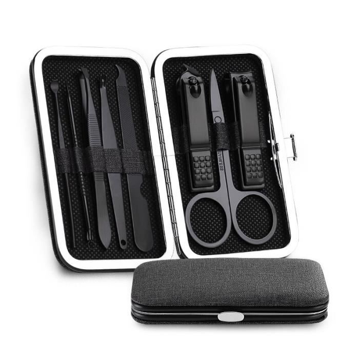 8 pièces ensemble coupe ongles ensemble de coupe en acier inoxydable coupe ongles orteil ciseaux pince à épile GF9311