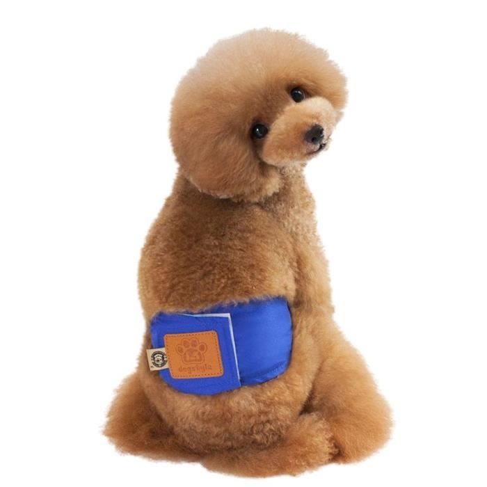 Culotte Hygiénique,Costume de chiot mignon,Couches pantalons en coton pour chien de chat,précisez différents Types - Type Bleu-S