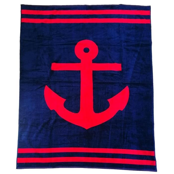 Serviette de plage Le Comptoir de la Plage BILBA - Taille 140x180 cm éponge Velours Jacquard