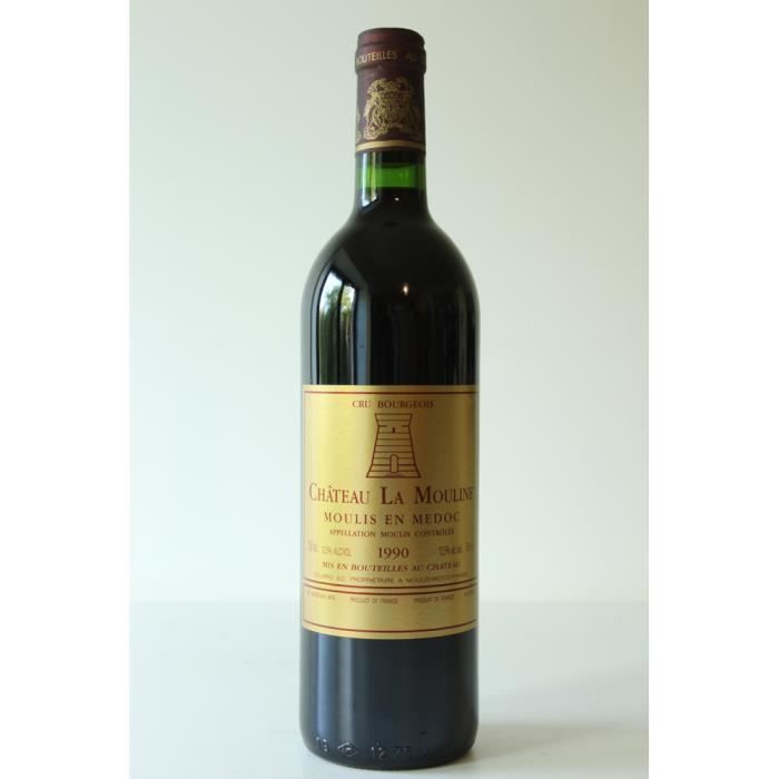 Château LA MOULINE 1990 Cru Bourgeois Rouge 75cl AOC Moulis