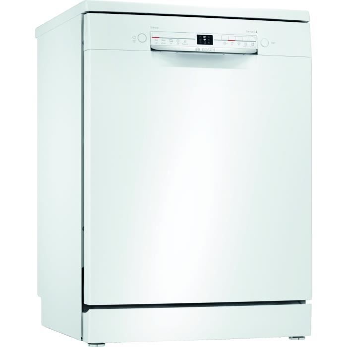 Lave-vaisselle pose libre BOSCH SMS2ITW42E Série 2 - 12 couverts - Induction - L60cm - 46dB - Blanc