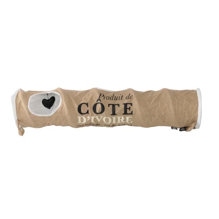 D& D Tunnel pour chat Côte d'Ivoire 25x120cm Marron et Blanc 434/436448