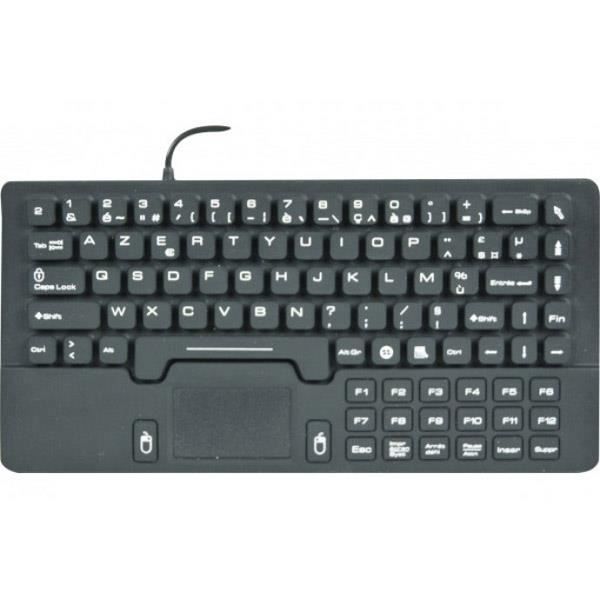 Périphérique d'entrée GENERIQUE Clavier avec Touchpad Compact en silicone rigide