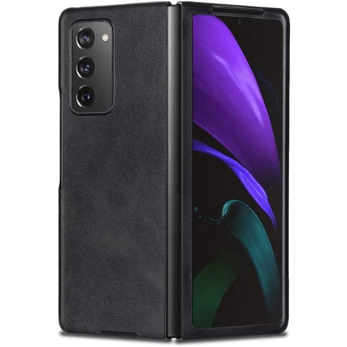 etui pour Galaxy Z Fold 2 5G, etui de protection en cuir antichoc ultra fin etui de protection rigide pour Samsung Galaxy Z Fol AJ